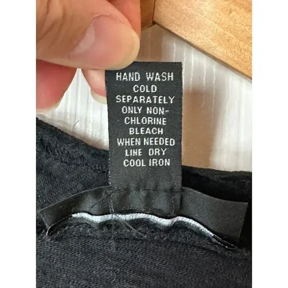 INC Black V-Neck Cap Sleeve Top Blouse Women's Size S - Picture 4 of 4